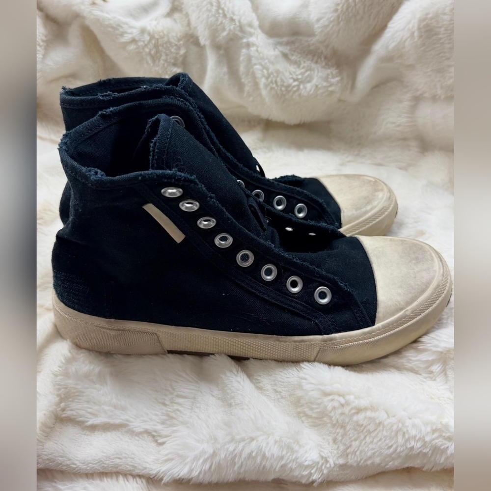 ÑBalenciaga Black Canvas HighTop Sneakers with White Soles No box, and the laces - Picture 5 of 10